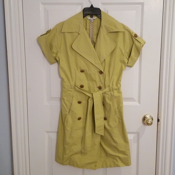 CAbi trench coat safari dress womens size S Loquat - Picture 3 of 8